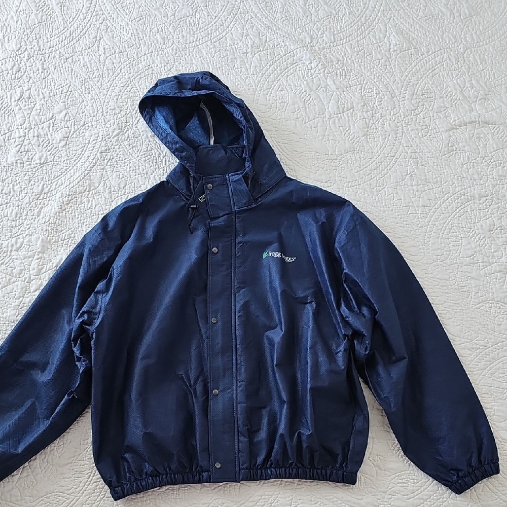 Men's frogg toggs Navy Hooded Raincoat & Black Pants